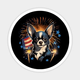 chihuahua firework 4th of July Magnet